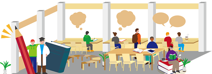 三大学共創スペース イラスト